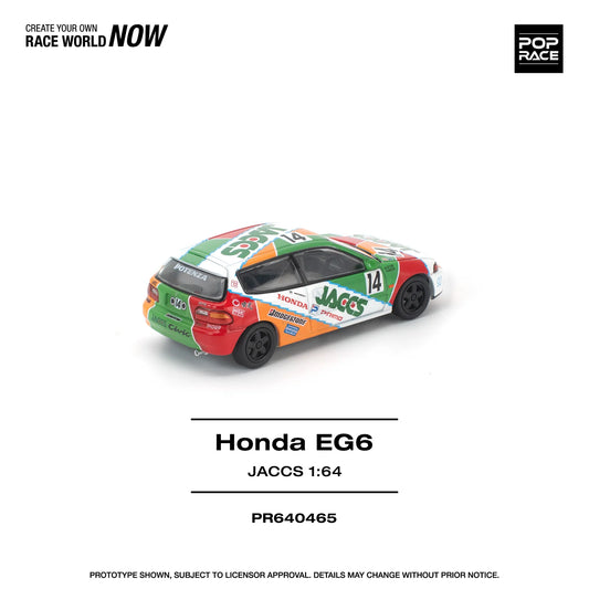 POPRACE Honda Civic EG6 Jaccs 1:64 Scale Diecast Model (Pre-Order)