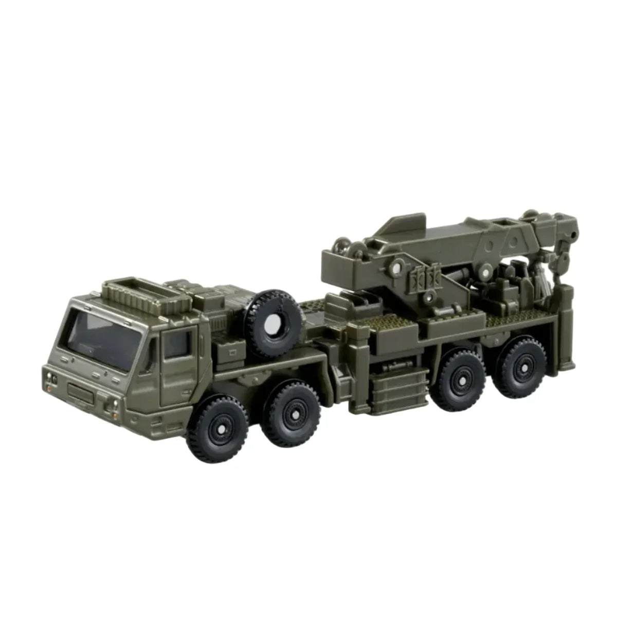 Tomica Long No.141 JGSDF Heavy Wheeled Recovery Vehicle, 1:89 Scale (Military Green) collectible diecast model at Poketwheels