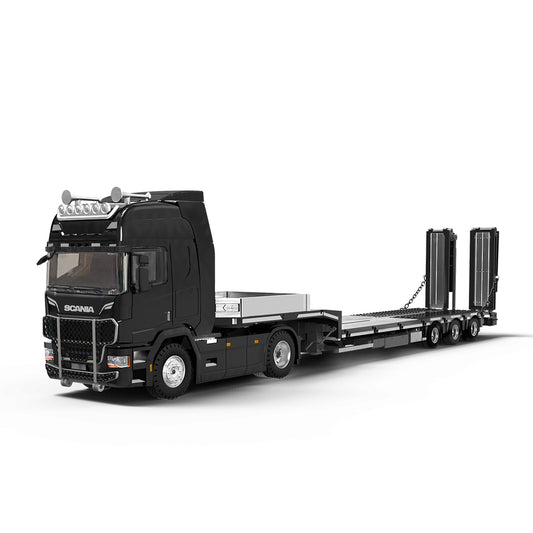 PRE-ORDER Time Micro Scania Trailer Transporter Black 1:64 Scale Diecast Model