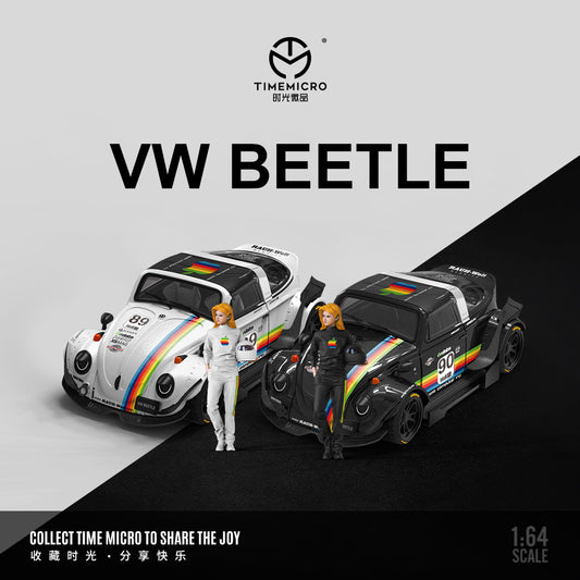 PRE-ORDER Time Micro Beetle Black Apple Doll Edition 1:64 Scale Diecast Model