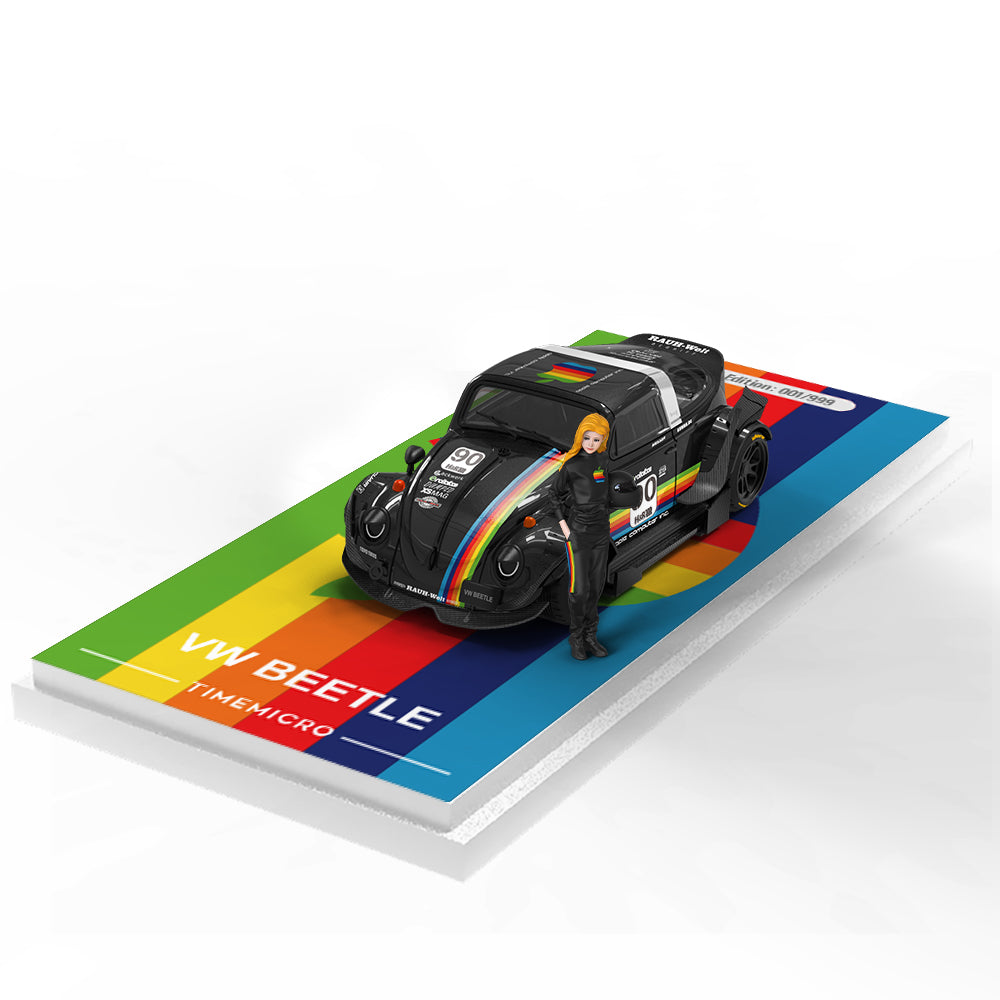 PRE-ORDER Time Micro Beetle Black Apple Doll Edition 1:64 Scale Diecast Model