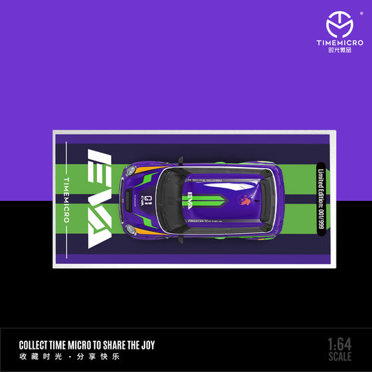 PRE-ORDER Time Micro TM BMW Mini Cooper Purple EVA First Machine Doll Edition 1:64 Scale Diecast Model