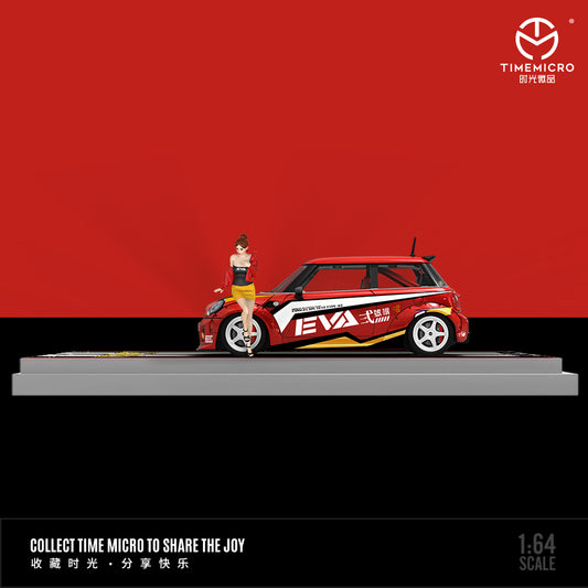 PRE-ORDER Time Micro TM BMW Mini Cooper Red EVA No.2 Doll Edition 1:64 Scale Diecast Model