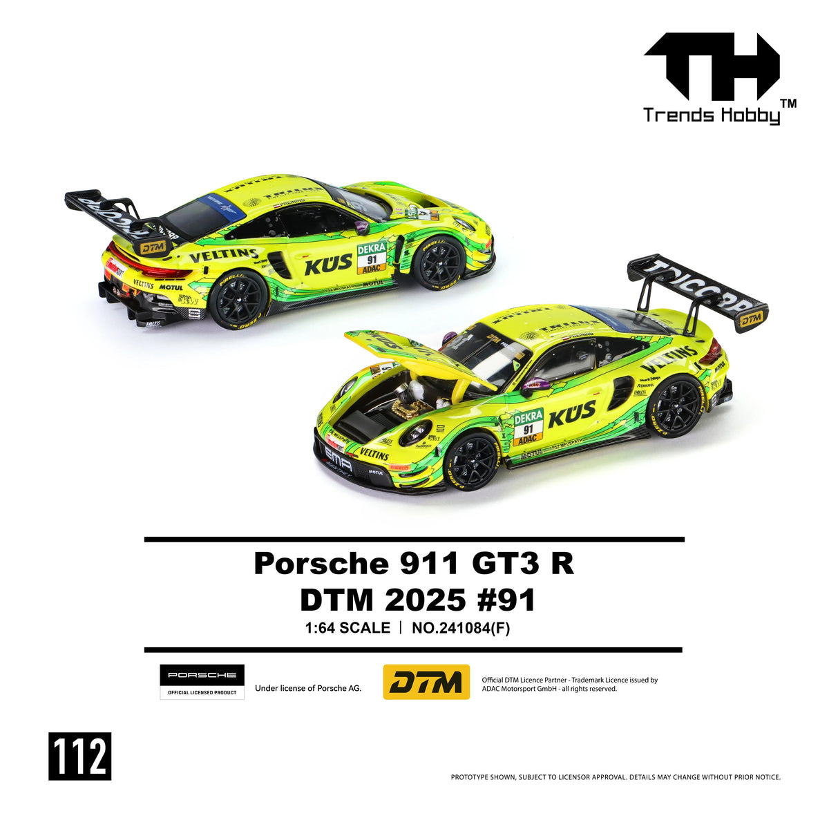 *PRE-ORDER* Porsche 911 GT3 R - DTM 2025 No.91, 1:64 Scale collectible diecast model at Poketwheels
