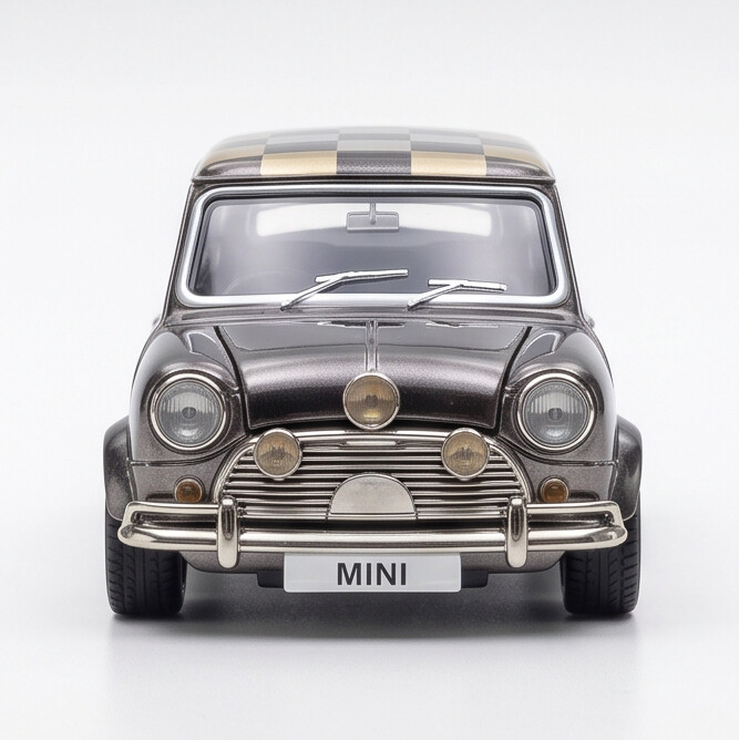 Tiny City Mini Cooper Chrome Black Diecast Model – Premium Collectible