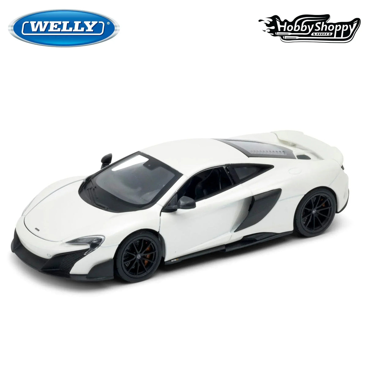 McLaren 675LT Coupe, 1:24 Scale (White) collectible diecast model at Poketwheels