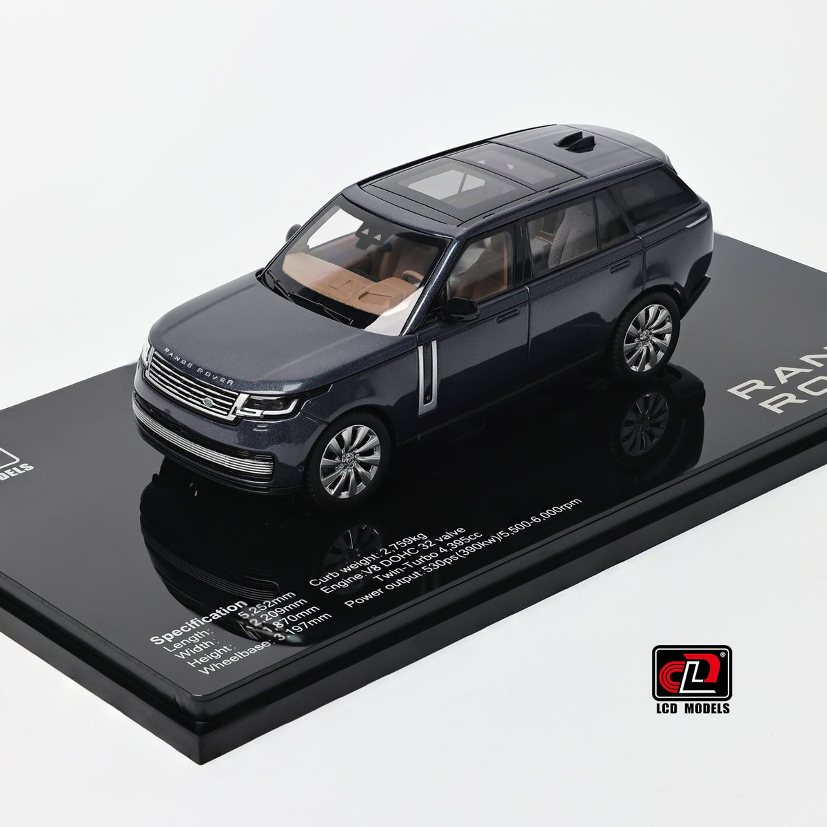 Land Rover Range Rover SV SERENITY, 1:43 Scale (Blue) collectible diecast model at Poketwheels
