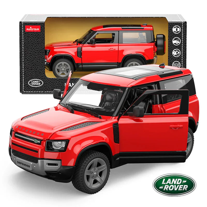 Rastar Land Rover Defender 90 Red 1:24 Scale Diecast Model