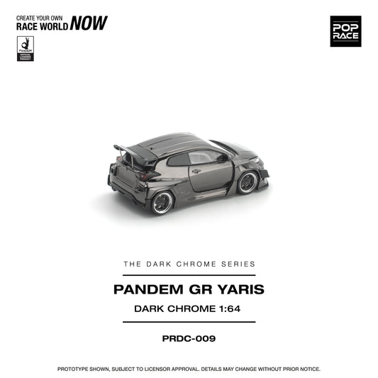 POPRACE Pandem GR Yaris Dark Chrome 1:64 Scale Diecast Model (Pre-Order)