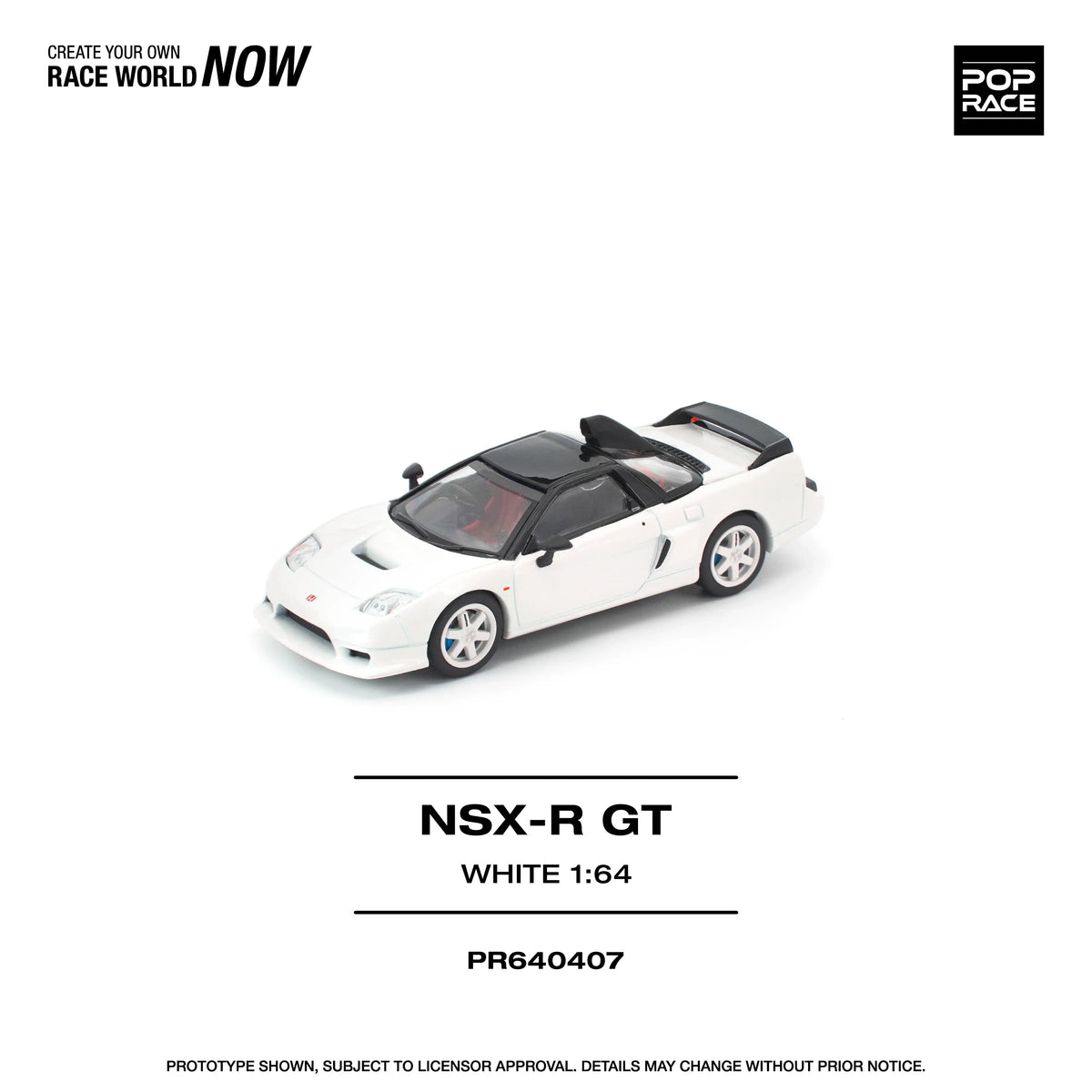 *PRE-ORDER* Honda NSX-R GT, 1:64 Scale (White) collectible diecast model at Poketwheels