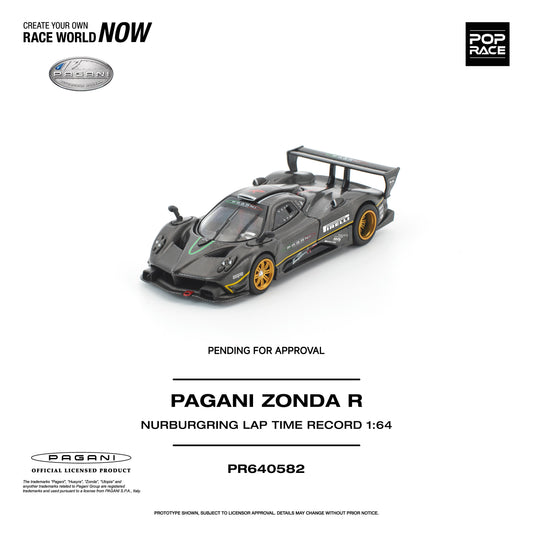 Premium scale diecast model car – *PRE-ORDER* Pagani Zonda R Nurburgring LAP Time Record, 1:64 Scale Collectible