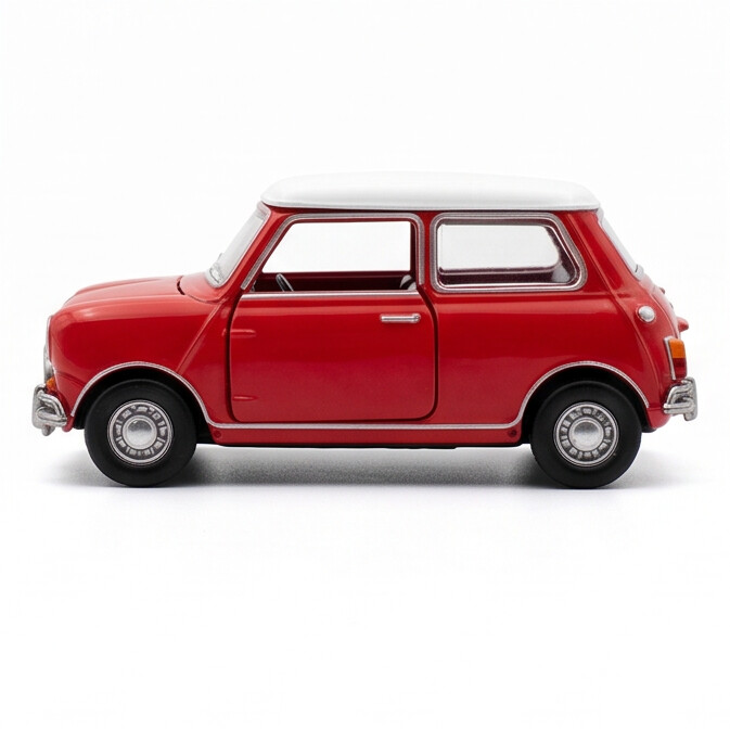 TINY Mini Cooper MK1 199C 1:50 Scale – Official Licensed Diecast with Acrylic Case