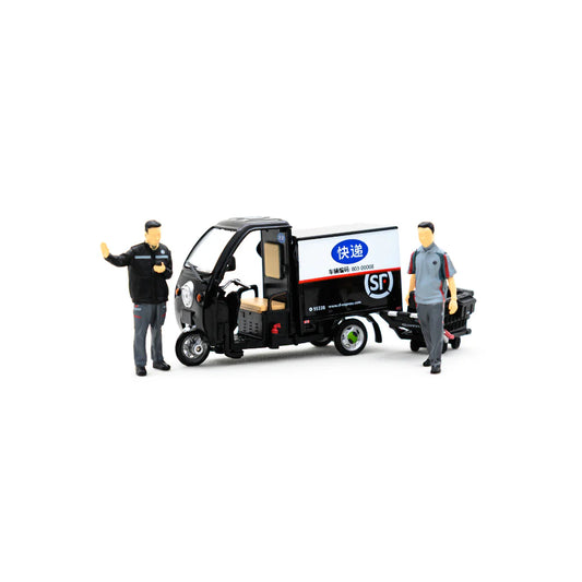 TINY SF Express Tricycle (Covered) Set (Vehicle + Figure), 1:43 Scale