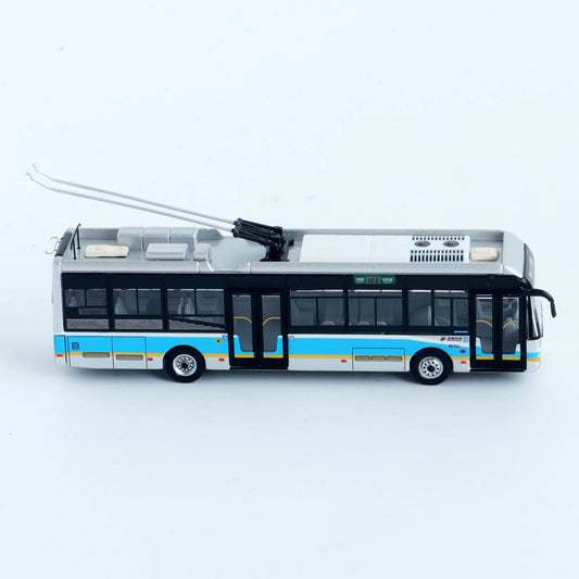 95 Creative Culture Trolly Bus Blue & White 1:110 Scale Diecast Model