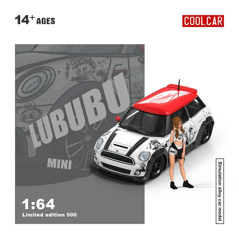 CC-BMW Mini Cooper-LUBUBU-Figure Version, 1:64 Scale collectible diecast model at Poketwheels
