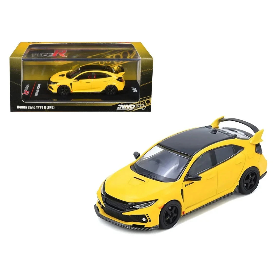 *PRE-ORDER* Honda CIVIC TYPE-R (FK8), 1:64 Scale (Yellow) collectible diecast model at Poketwheels