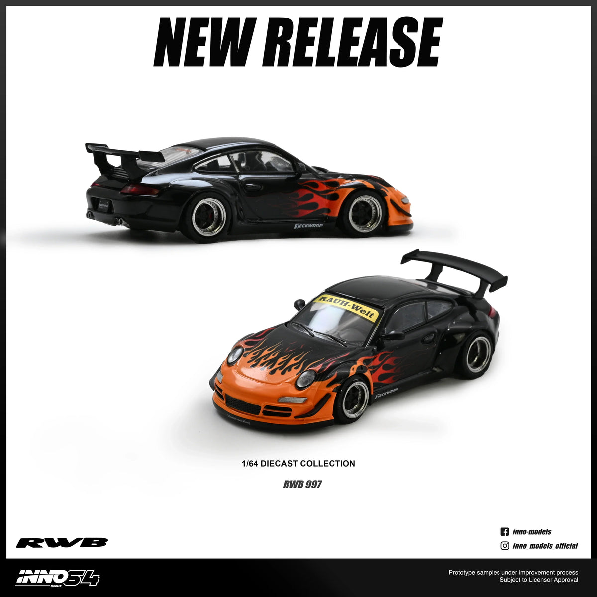 *PRE-ORDER* RWB 997, 1:64 Scale (Black) collectible diecast model at Poketwheels