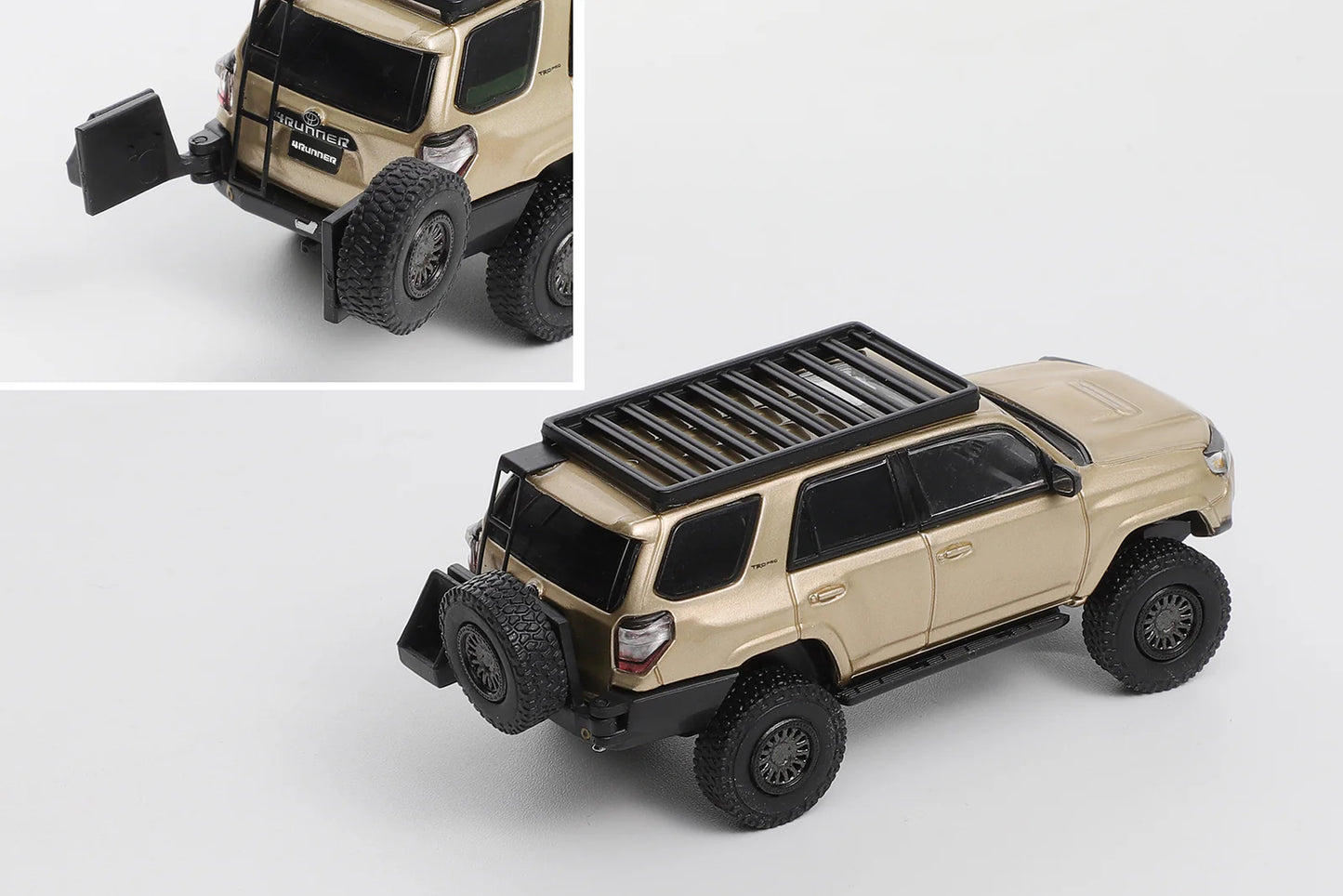 GCD Toyota 4Runner Lightly Modified Version with 18pcs Accessories Silk & Nocturne Black 1:64 Scale Diecast Model