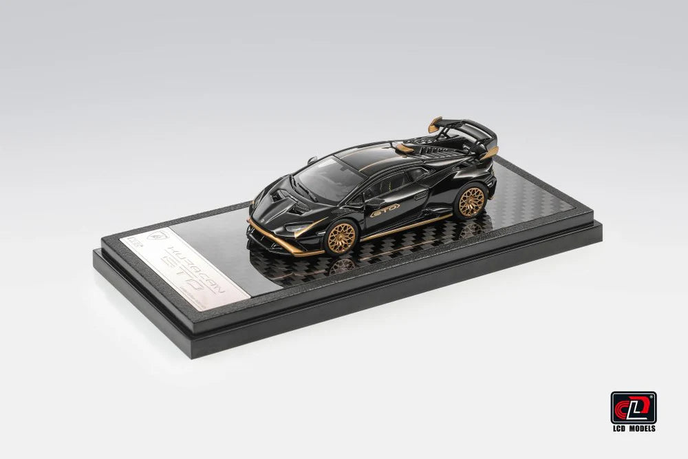 LCD Lamborghini Huracán STO HEC 2026 Edition 1:64 Scale Diecast Model – Black & Gold