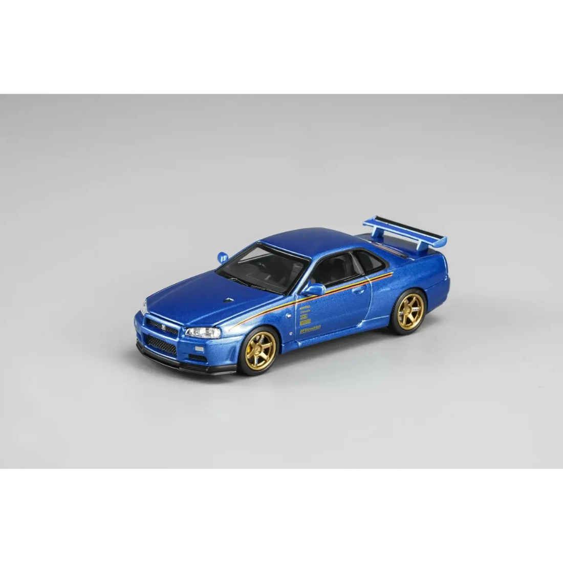 *HKTCS 2026* Nissan Skyline GT-R R34 Customized Bayside Blue (Limited to 399pcs), 1:64 Scale collectible diecast model at Poketwheels