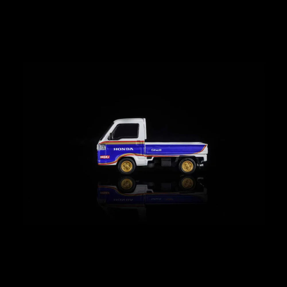 PRE-ORDER MOTOR HELIX Honda ACTY 4WD Customized Blue & White Livery with Accessories, 1:64 Scale