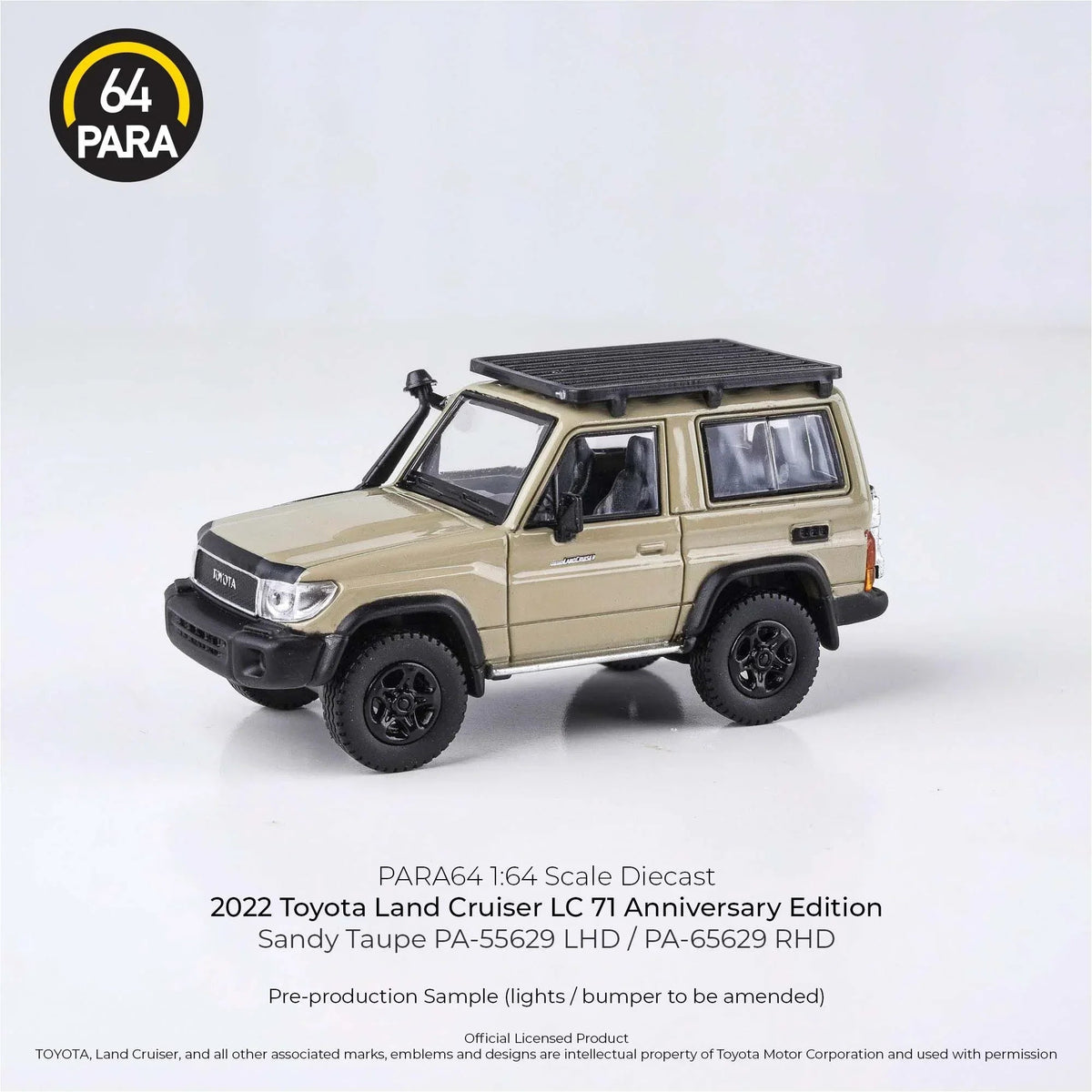 Toyota Land Cruiser LC 71 Anniversary Edition 2022, 1:64 Scale (Silk) collectible diecast model at Poketwheels