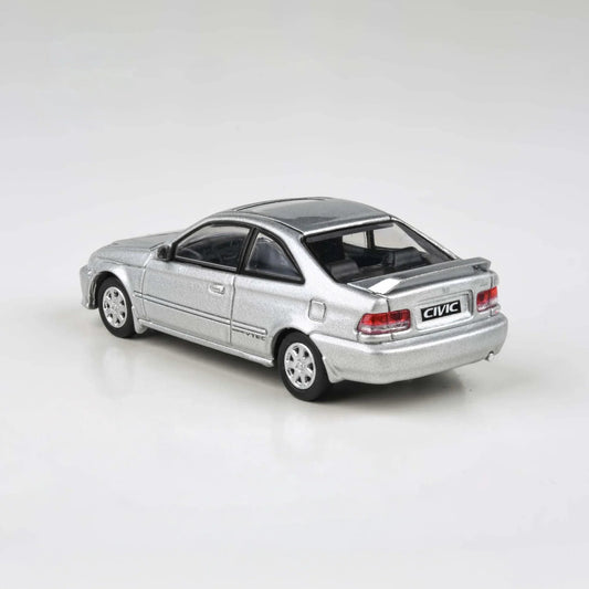 Premium scale diecast model car – Honda Civic Si EM1 Vogue RHD '99, 1:64 Scale (Silver) Collectible