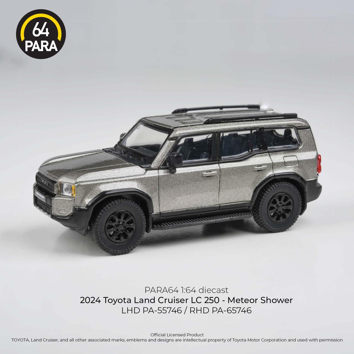 Toyota Land Cruiser 250 Meteor Shower LHD 2024, 1:64 Scale (Grey) collectible diecast model at Poketwheels