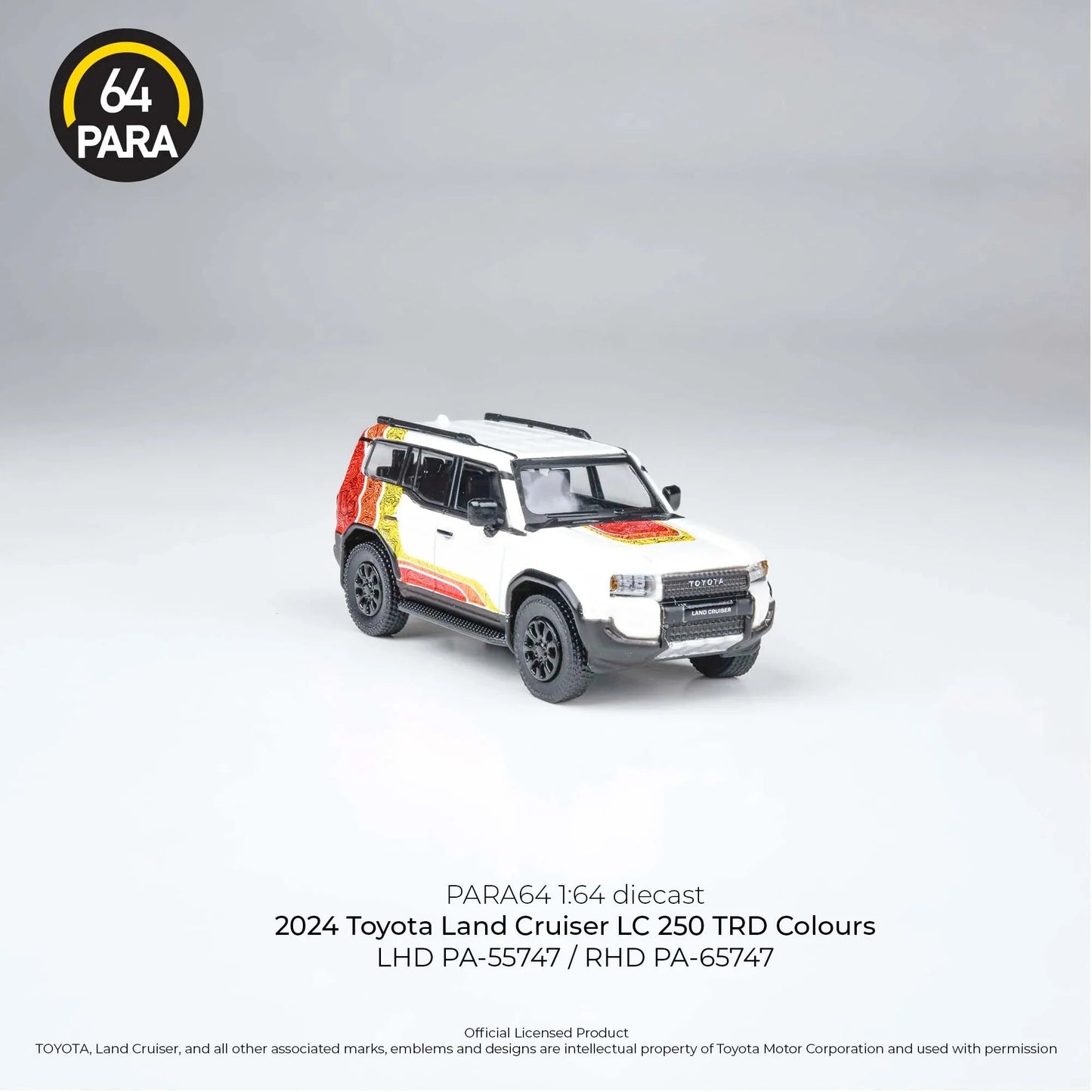 Premium scale diecast model car – Toyota Land Cruiser LC 250 2024, 1:64 Scale (White) Collectible