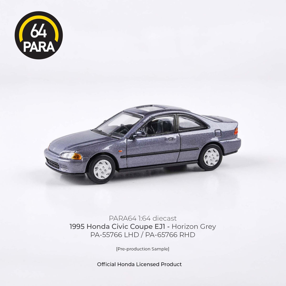 Honda Civic Coupe EJ1 1995, 1:64 Scale (Grey) collectible diecast model at Poketwheels