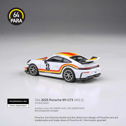 Premium scale diecast model car – Porsche 911 GT3 (992.2) 2025, 1:64 Scale (Multicolor) Collectible