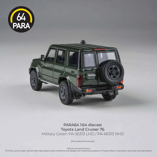 PARA64 Toyota Land Cruiser 76 2014 Military Green 1:64 Scale Diecast Model (Pre-Order)