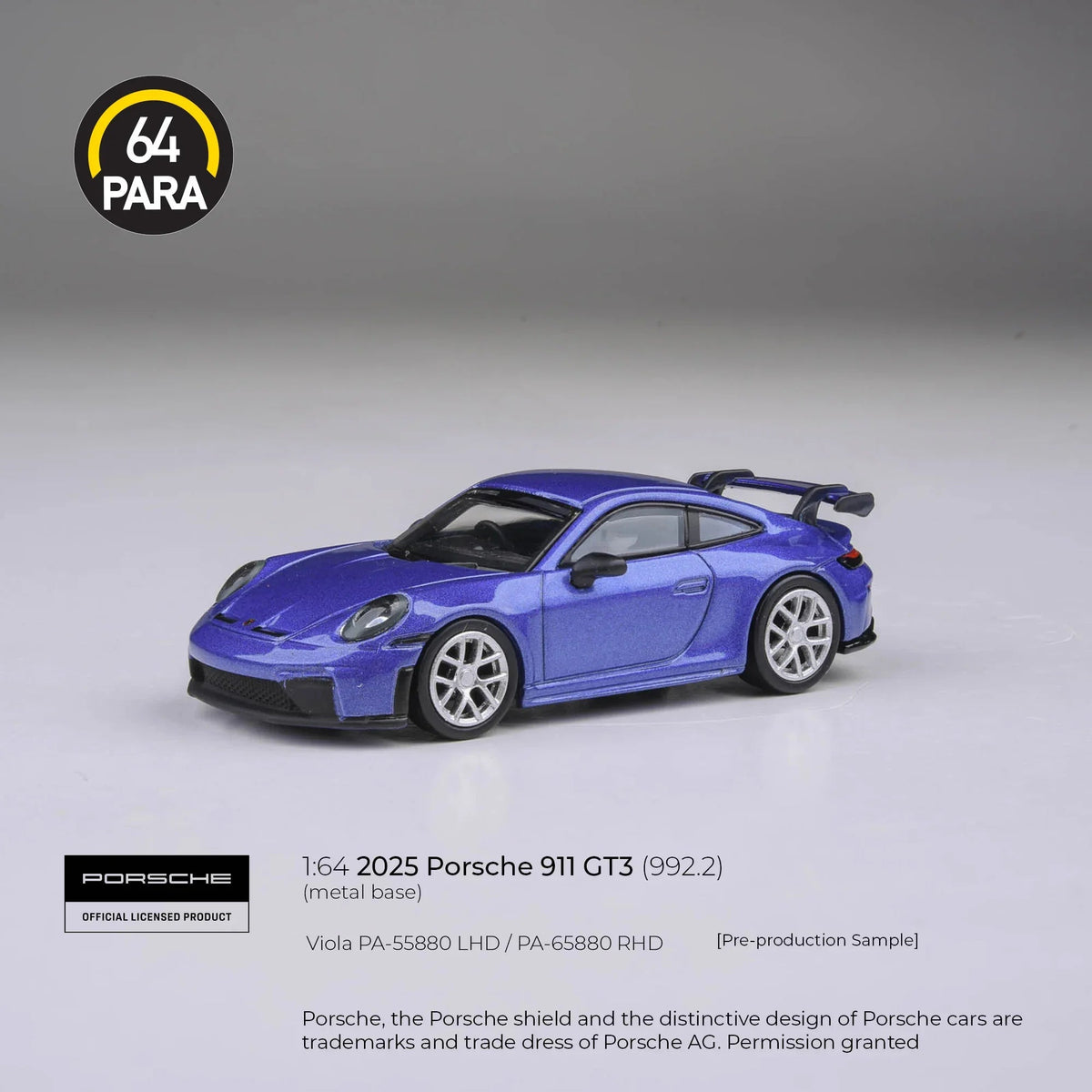 *PRE-ORDER* Porsche 911 GT3 (992.2) Viola 2025, 1:64 Scale collectible diecast model at Poketwheels