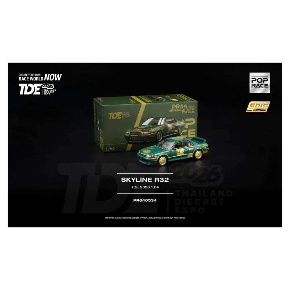 *TDE 2026* Nissan Skyline GT-R R32, 1:64 Scale collectible diecast model at Poketwheels