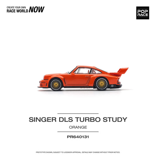 Premium scale model car for display – *PRE-ORDER* Singer DLS Turbo Study, 1:64 Scale (Orange) Collectible