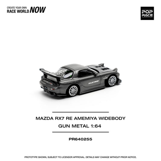 Premium scale model car for display – *PRE-ORDER* Mazda RX7 RE Amemiya, 1:64 Scale (Black) Collectible