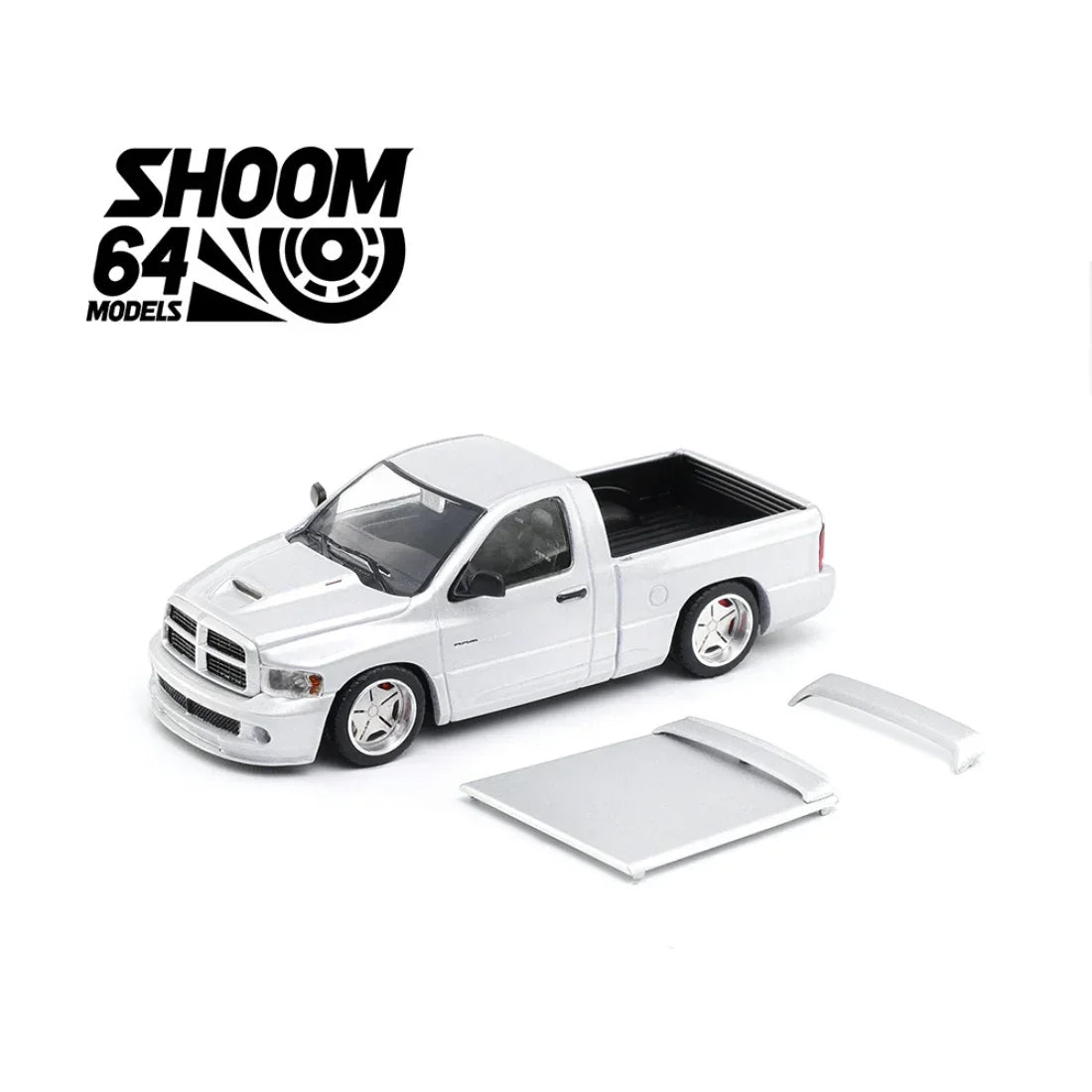 Dodge Ram SRT-10 (2003), 1:64 Scale (Silver) collectible diecast model at Poketwheels