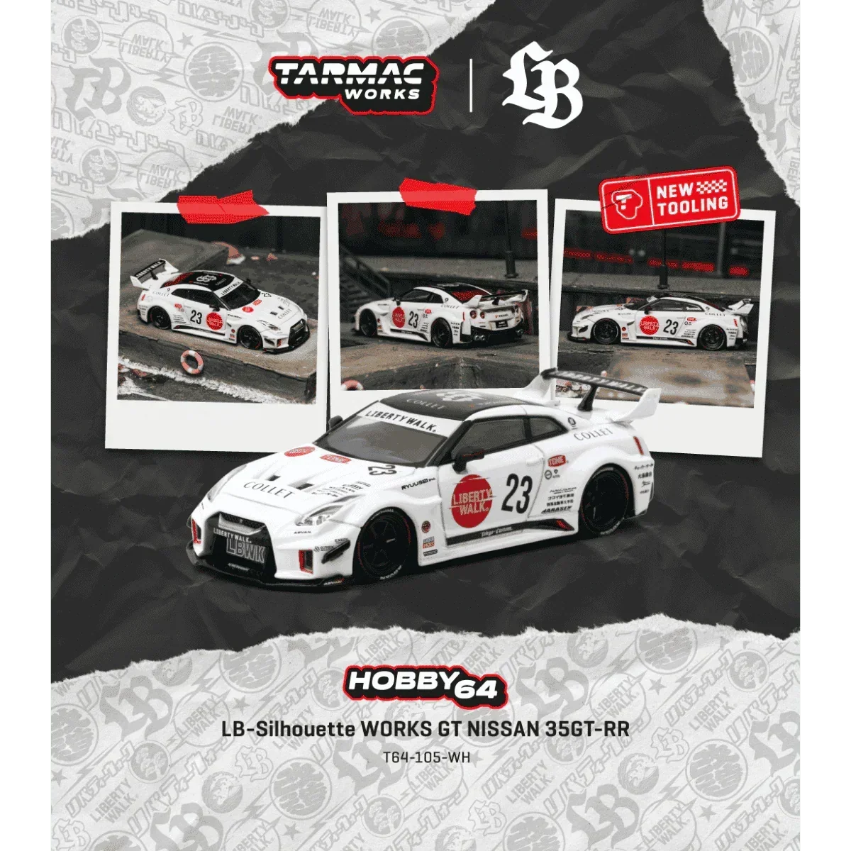 *PRE-ORDER* LB-Silhouette Works GT NISSAN 35GT-RR, 1:64 Scale (White) collectible diecast model at Poketwheels