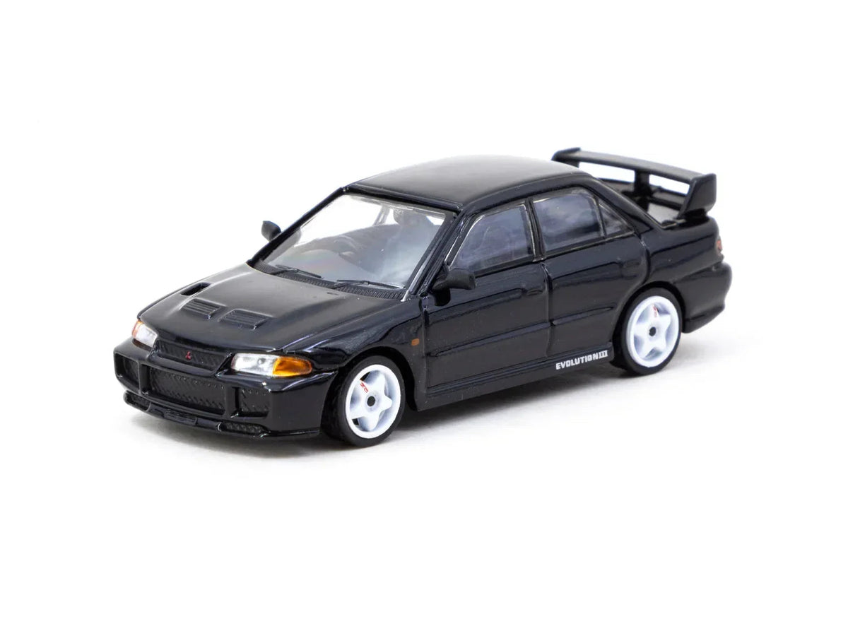 Mitsubishi Lancer GSR Evolution III - Global64, 1:64 Scale (Black) collectible diecast model at Poketwheels