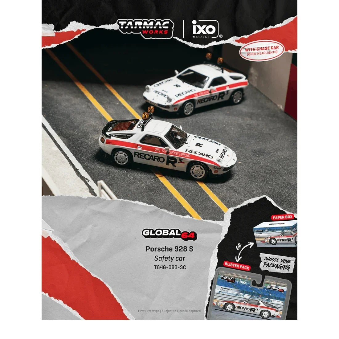 *PRE-ORDER* Porsche 928 S Safety Car (Chance of Chase Car), 1:64 Scale collectible diecast model at Poketwheels