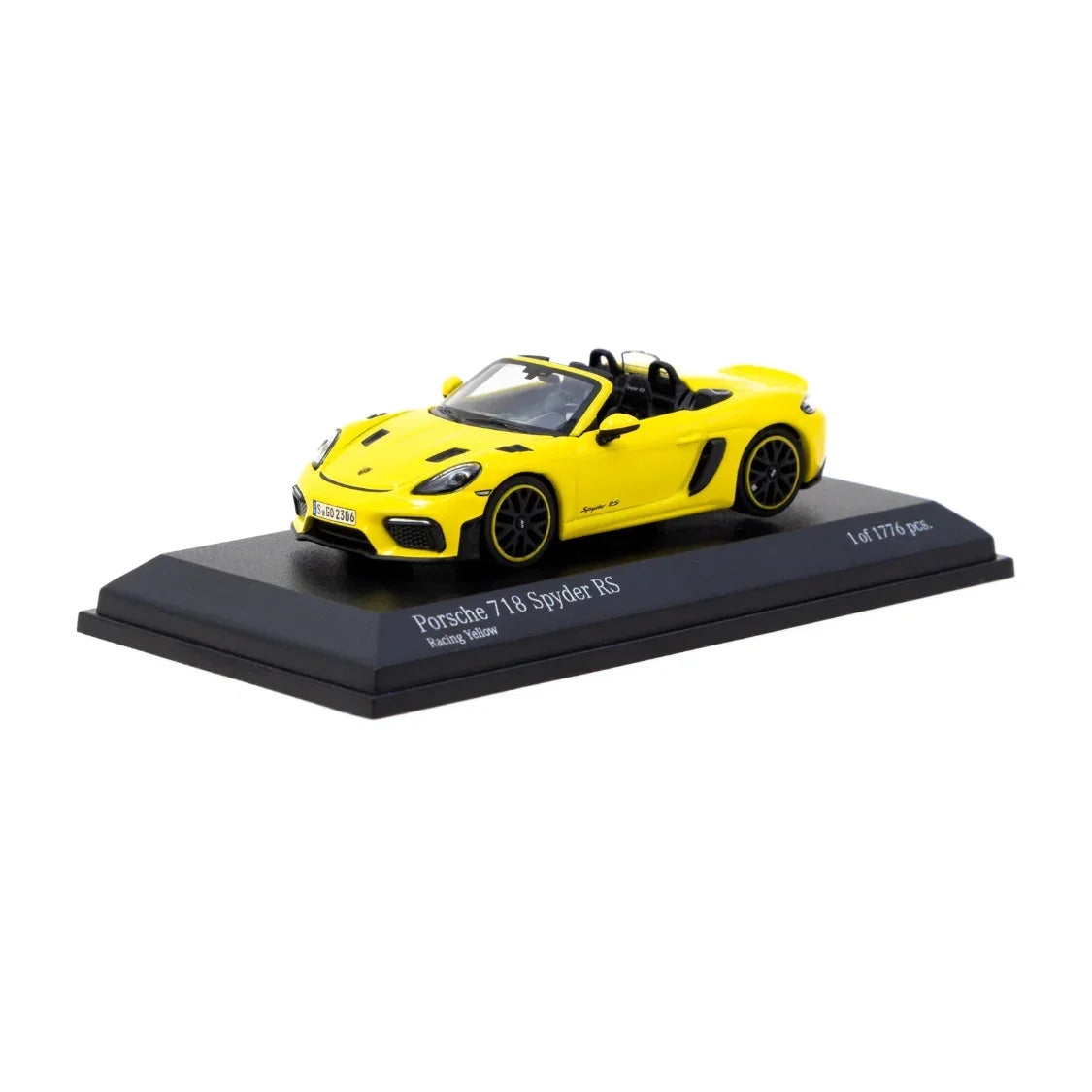Porsche 718 Spyder RS Racing - Collab64, 1:64 Scale (Yellow) collectible diecast model at Poketwheels