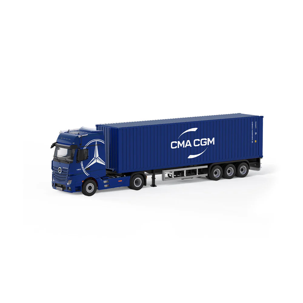 PRE-ORDER Time Micro TM Mercedes-Benz Actros Container Truck Deep Sea Blue 1:64 Scale Diecast Model