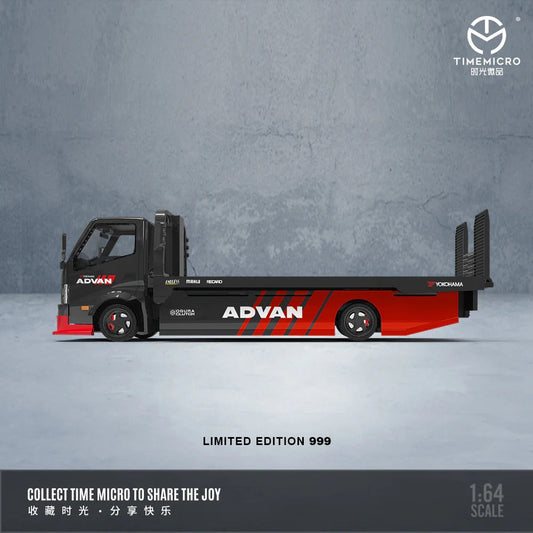Premium scale diecast model car – H300 Flatbed Transport Trailer - Advan, 1:64 Scale Collectible