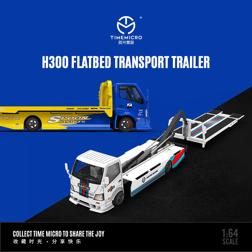 PRE-ORDER | H300 Flatbed Transport Trailer – Spoon Edition 1:64 Scale by Time Micro