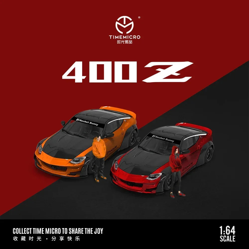 Nissan 400Z - Metallic Red Black - Figure Edition, 1:64 Scale collectible diecast model at Poketwheels