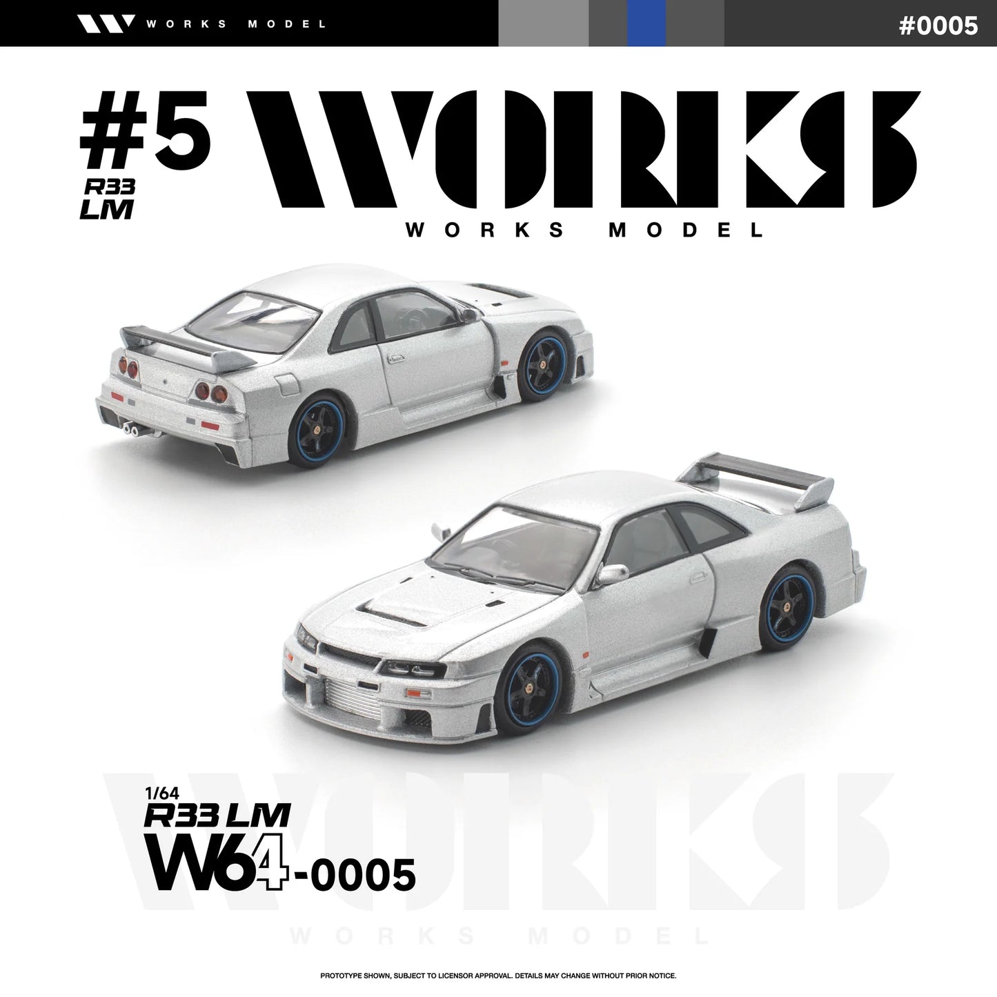 PRE-ORDER Works Model R33 LM, 1:64 Scale (Silver)