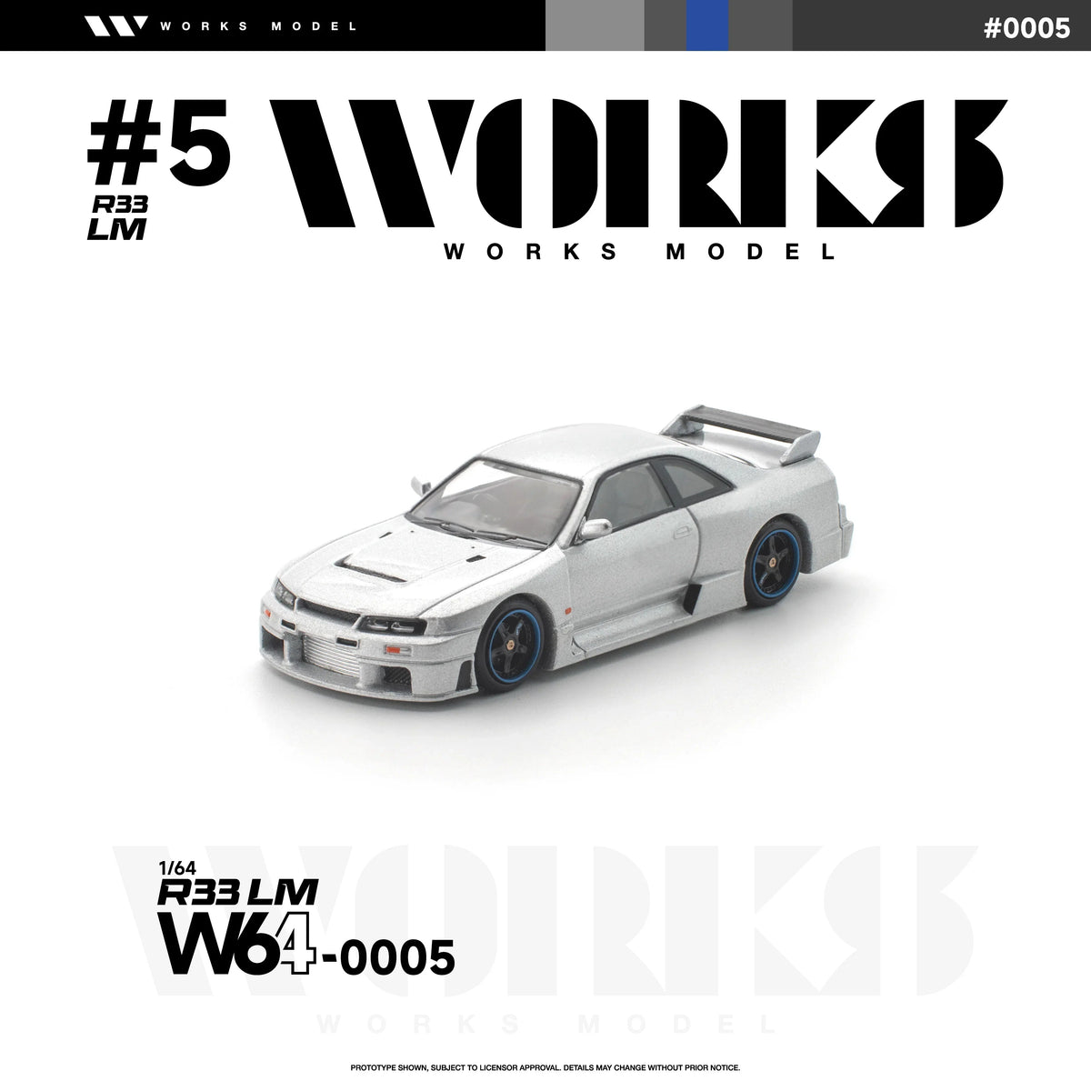 *PRE-ORDER* R33 LM, 1:64 Scale (Silver) collectible diecast model at Poketwheels
