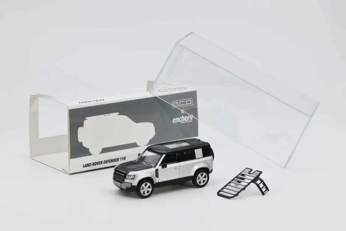 *PRE-ORDER* Land Rover Defender 110 2021, 1:64 Scale (Silver) collectible diecast model at Poketwheels