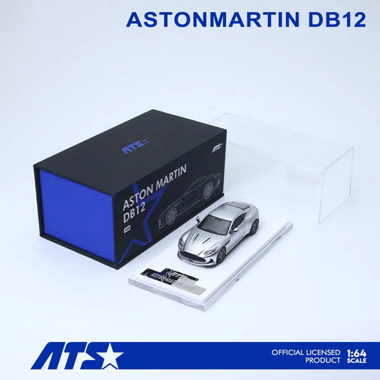 PRE-ORDER | Aston Martin DB12 1:64 Scale (Lightning Silver) by Time Micro