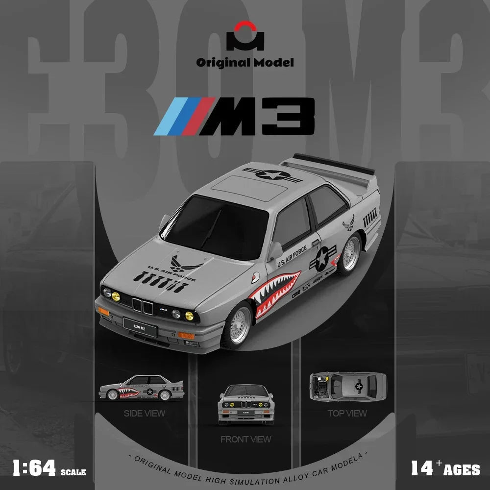 *PRE-ORDER* BMW E30 M3 Shark Mouth Finish, 1:64 Scale collectible diecast model at Poketwheels